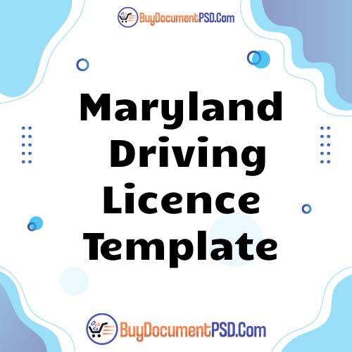Buy Maryland Driving Licence Template