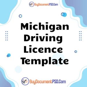 Buy Michigan Driving Licence Template