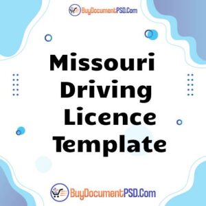 Buy Missouri Driving Licence Template