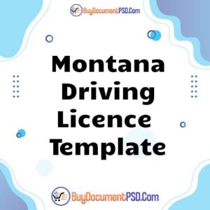 Buy Montana Driving Licence Template