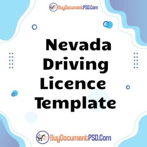 Buy Nevada Driving Licence Template