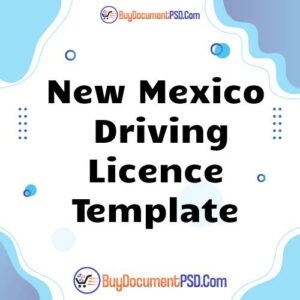 Buy New Mexico Driving Licence Template