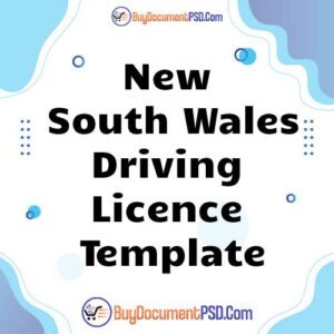Buy New South Wales Driving Licence Template