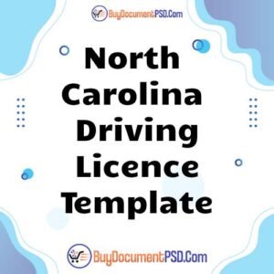 Buy North Carolina Driving Licence Template
