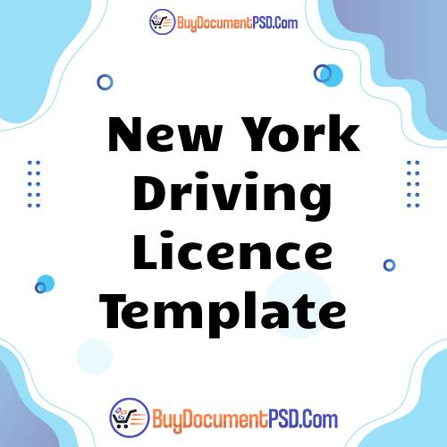 Buy New York Driving Licence Template