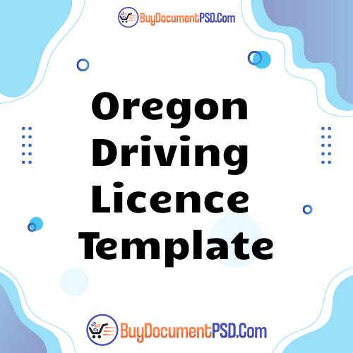 Buy Oregon Driving Licence Template