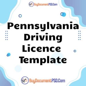 Buy Pennsylvania Driving Licence Template