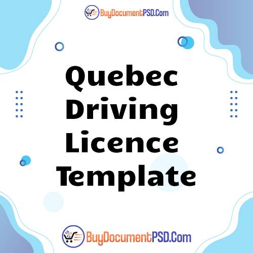Buy Quebec Driving Licence Template