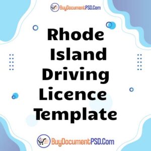 Buy Rhode Island Driving Licence Template