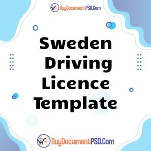 Buy Sweden Driving Licence Template