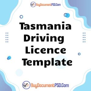 Buy Tasmania Driving Licence Template