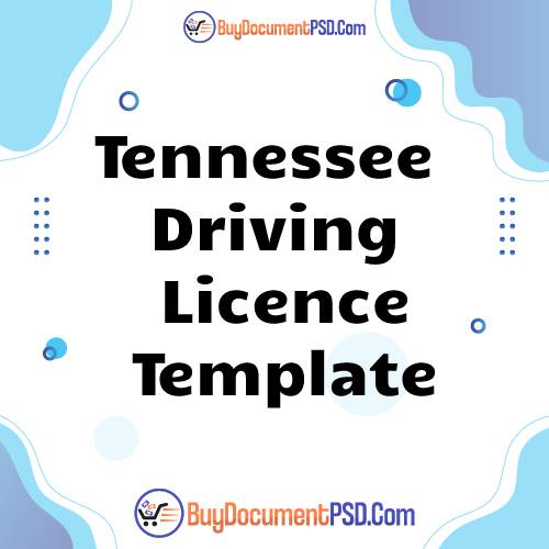 Buy Tennessee Driving Licence Template