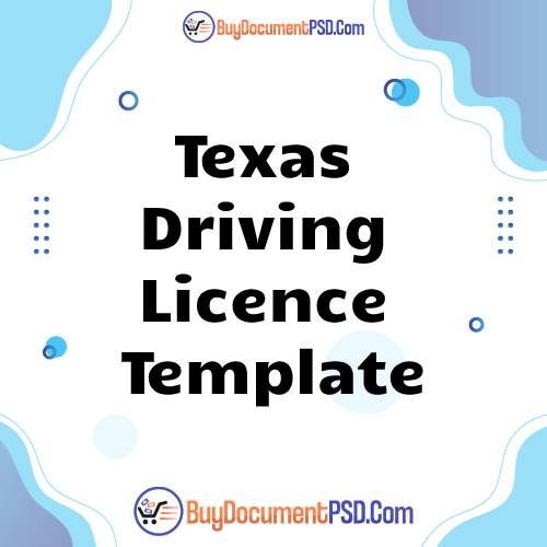 Buy Texas Driving Licence Template
