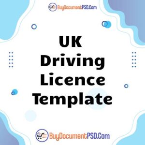Buy UK Driving Licence Template