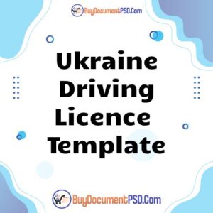 Buy Ukraine Driving Licence Template