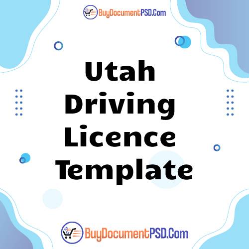 Buy Utah Driving Licence Template