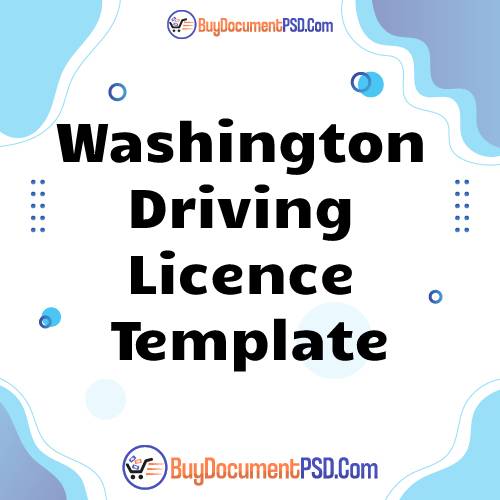 Buy Washington Driving Licence Template