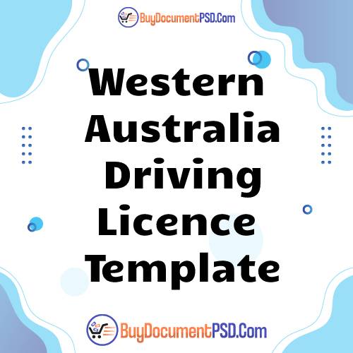 Buy Western Australia Driving Licence Template