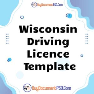 Buy Wisconsin Driving Licence Template