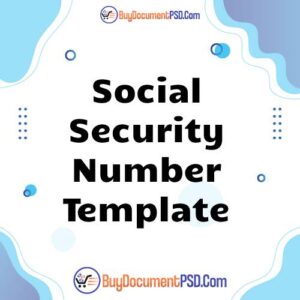 Buy Social Security Number Template