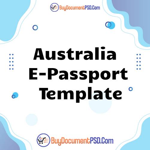 Buy Australia E-Passport Template