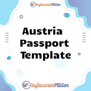 Buy Austria Passport Template