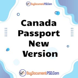 Canada Passport new version with hologram Template