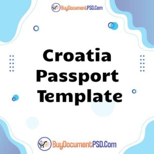 Buy Croatia Passport Template