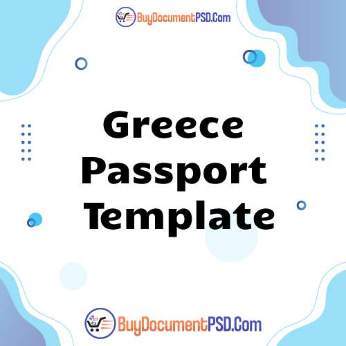Buy Greece Passport Template