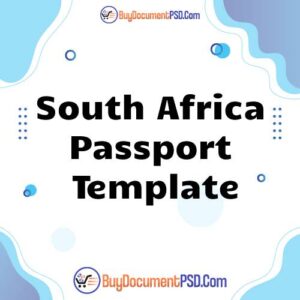 Buy South Africa Passport Template