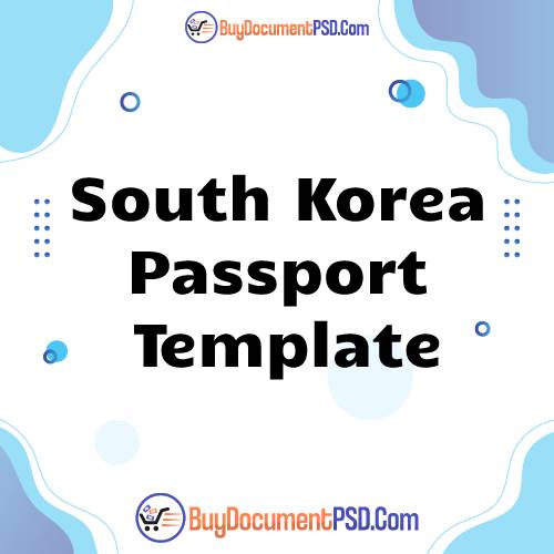 Buy South Korea Passport Template
