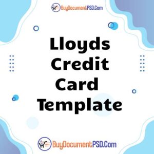 Buy Lloyds Credit Card Template